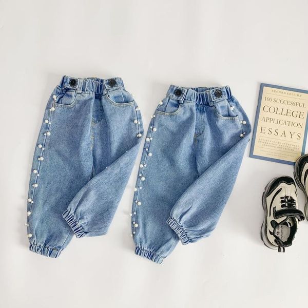 jeans autumn cute girls fashion side pearl casual 1-6 years baby girl all-match denim pants, Blue
jeans autumn cute girls fashion side pearl casual 1-6 years baby girl all-match denim pants, Blue