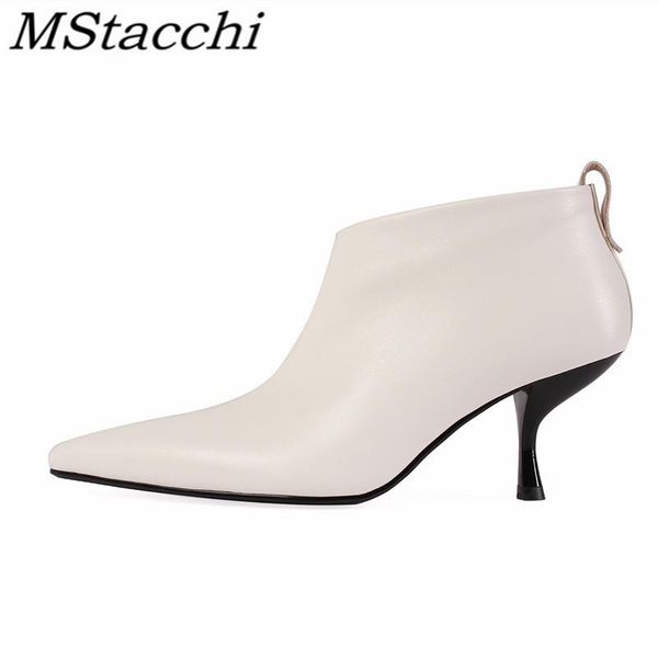 mstacchi women ankle boots for woman solid color genuine leather side zipper pointed soft comfortable madam shoes zapatos mujer, Black
mstacchi women ankle boots for woman solid color genuine leather side zipper pointed soft comfortable madam shoes zapatos mujer, Black