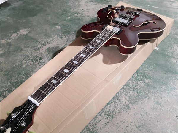 custom 335 dark red brown electric guitar maple semi hollow body rosewood fingerboard 22frets
custom 335 dark red brown electric guitar maple semi hollow body rosewood fingerboard 22frets