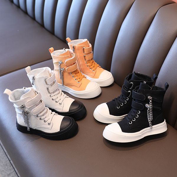 super cool chain zipper children canvas boots 2020 winter new boys girls hight-students fashion casual sneaker shoes eu27-37, Black
super cool chain zipper children canvas boots 2020 winter new boys girls hight-students fashion casual sneaker shoes eu27-37, Black