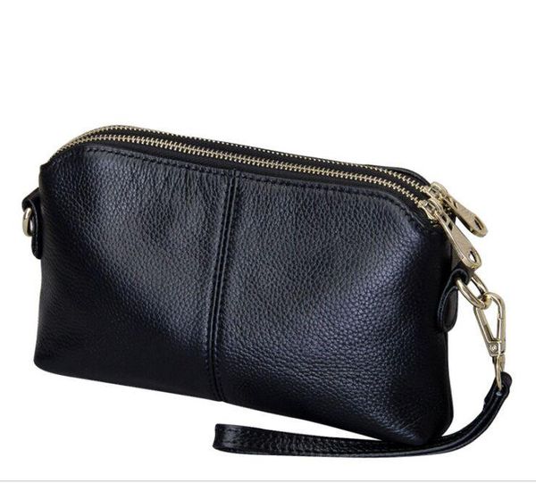 woman classic real cow leather double zipper handbag genuine leather shoulder bag evening bag clutch
woman classic real cow leather double zipper handbag genuine leather shoulder bag evening bag clutch
