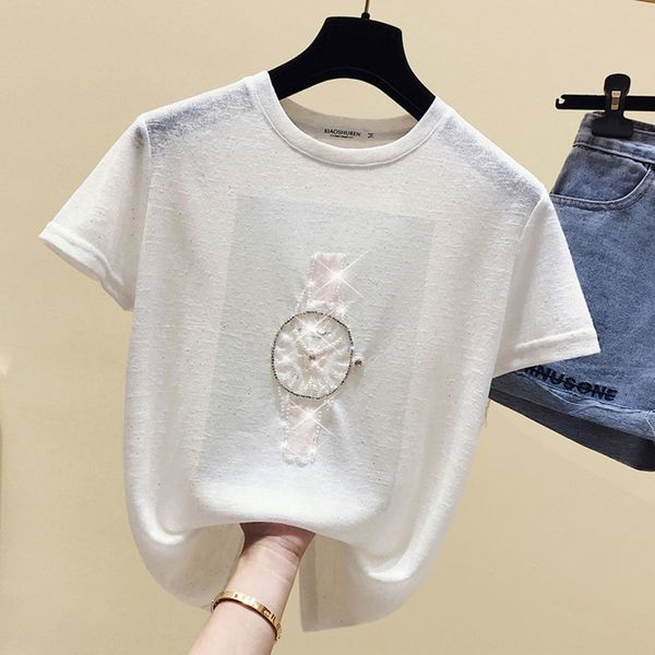 european ice silk short sleeve women's summer pink 2020 new thin korean ice silk t- loose bottoming coat t-shirt shirt c3vqj, White
european ice silk short sleeve women's summer pink 2020 new thin korean ice silk t- loose bottoming coat t-shirt shirt c3vqj, White