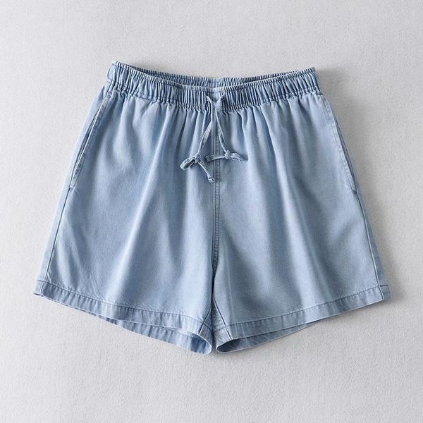 2021 new tencel denim shorts womens drawstring pockets high waist streetwear summer bjlf, White;black
2021 new tencel denim shorts womens drawstring pockets high waist streetwear summer bjlf, White;black