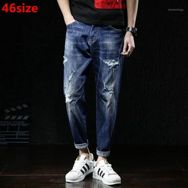 summer men's ankle-length jeans men's pants loose hole harem pants plus size xl jeans thin1, Blue
summer men's ankle-length jeans men's pants loose hole harem pants plus size xl jeans thin1, Blue