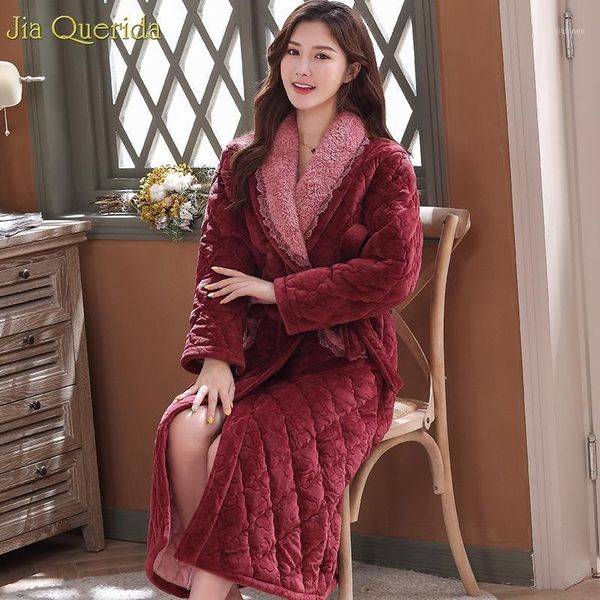 lingerie robe winter ladies long gowns elegant home robe plus size thick 3 layer padded thermal kimono bathrobe women winter new1, Black;red
lingerie robe winter ladies long gowns elegant home robe plus size thick 3 layer padded thermal kimono bathrobe women winter new1, Black;red