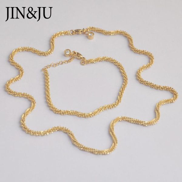 JIN&JU Luxury Quality Lovers Necklace Set ForMen Women Stainless Steel Charms Gold Color Bracelet Hot Selling Fine Jewelry, Silver
JIN&JU Luxury Quality Lovers Necklace Set ForMen Women Stainless Steel Charms Gold Color Bracelet Hot Selling Fine Jewelry, Silver