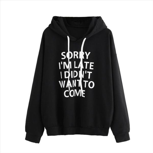 fashion women o neck hoodie jumper long sleeve letter print unique beautiful chic comfortable pullover hoodie top, Black
fashion women o neck hoodie jumper long sleeve letter print unique beautiful chic comfortable pullover hoodie top, Black