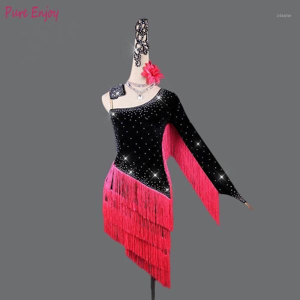 stage wear latin dance dress suit tassel female children's competition outfit party pink green latin1, Black;red
stage wear latin dance dress suit tassel female children's competition outfit party pink green latin1, Black;red