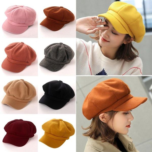 british style solid wool beret hat women autumn winter octagonal cap vintage artist painter newsboy caps ladies casual hats, Blue;gray
british style solid wool beret hat women autumn winter octagonal cap vintage artist painter newsboy caps ladies casual hats, Blue;gray