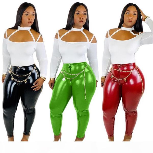 women 2 piece outfits set halter hollow out off shoulder long sleeve t-shirt pu leather leggings pants skinny trousers fall spring clothes, White
women 2 piece outfits set halter hollow out off shoulder long sleeve t-shirt pu leather leggings pants skinny trousers fall spring clothes, White