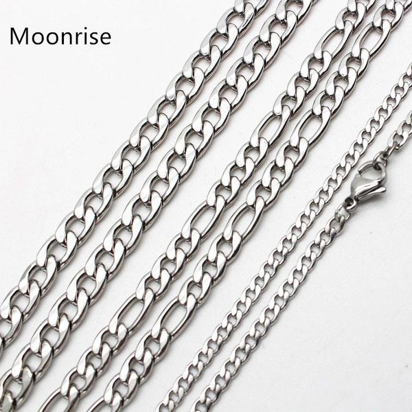 chains 50cm 60cm 70cm figaro link chain jewelry classic curb necklace 3-6mm stainless steel silver color for men women
chains 50cm 60cm 70cm figaro link chain jewelry classic curb necklace 3-6mm stainless steel silver color for men women
