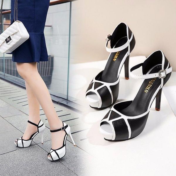 sandals summer shoes women high heels ladies super heel rome brand night club pumps party, Black
sandals summer shoes women high heels ladies super heel rome brand night club pumps party, Black