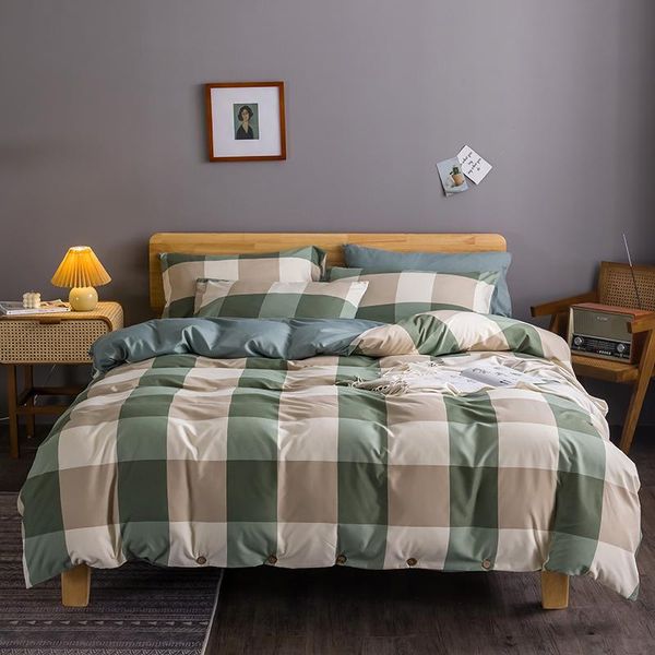 green big plaid bedding set button decorate duvet cover japan style bed linen duvet cover pillowcase bed sheets set
green big plaid bedding set button decorate duvet cover japan style bed linen duvet cover pillowcase bed sheets set