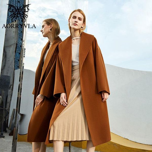 women's wool & blends aorryvla oversized coat with belt solid color full sleeve cashmere chic outerwear casual ladies autumn winter 202, Black
women's wool & blends aorryvla oversized coat with belt solid color full sleeve cashmere chic outerwear casual ladies autumn winter 202, Black