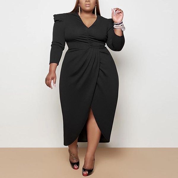 plus size black dress 3xl 4xl long sleeve high waist deep v neck high split solid elegant for evening party vestidos big size1, Black;gray
plus size black dress 3xl 4xl long sleeve high waist deep v neck high split solid elegant for evening party vestidos big size1, Black;gray