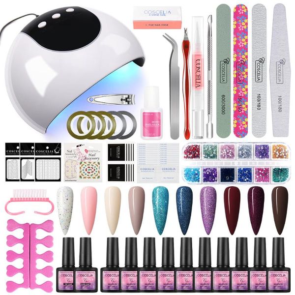 nail art kits coscelia 36w lamp set 10 color gel polish machine tool crocodile semi-permanent uv
nail art kits coscelia 36w lamp set 10 color gel polish machine tool crocodile semi-permanent uv