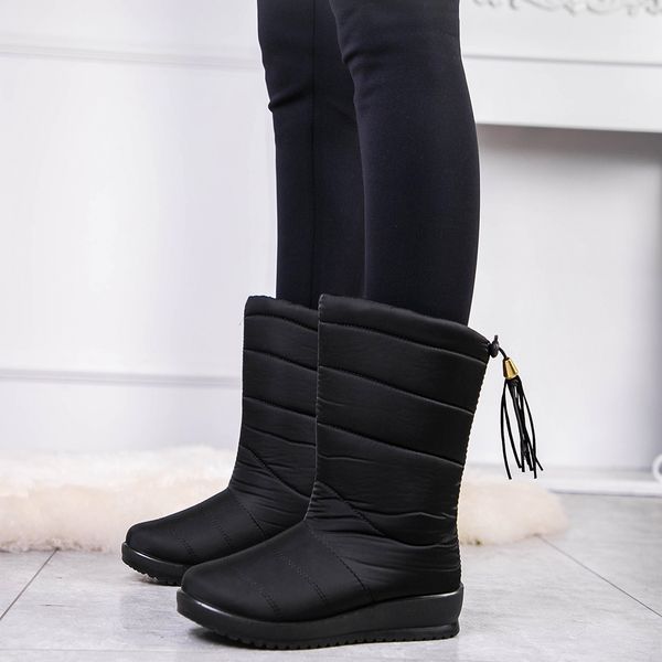 boots women's winter shoes mid-calf waterproof snow boots wedges warm fur female shoes woman footwear chaussures femme, Black
boots women's winter shoes mid-calf waterproof snow boots wedges warm fur female shoes woman footwear chaussures femme, Black