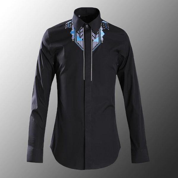 men's casual shirts long sleeve mens luxury totem embroidery solid color dress plus size 4xl slim fit male, White;black
men's casual shirts long sleeve mens luxury totem embroidery solid color dress plus size 4xl slim fit male, White;black
