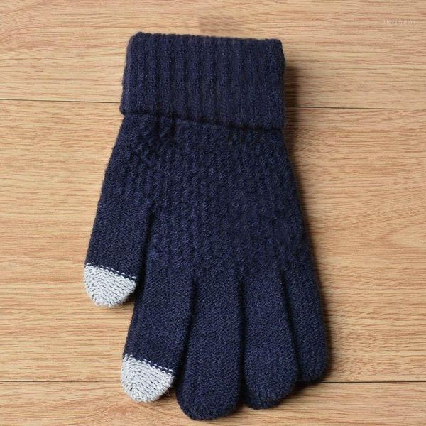1 pair knitting gloves keep warm windproof fashion for women lady winter outdoor ser881, Blue;gray
1 pair knitting gloves keep warm windproof fashion for women lady winter outdoor ser881, Blue;gray