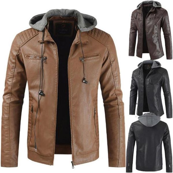xiu luo 3xl new men's leather jacket warm casual jacket motorcycle coat hooded solid color cap removable windproof1, Black
xiu luo 3xl new men's leather jacket warm casual jacket motorcycle coat hooded solid color cap removable windproof1, Black