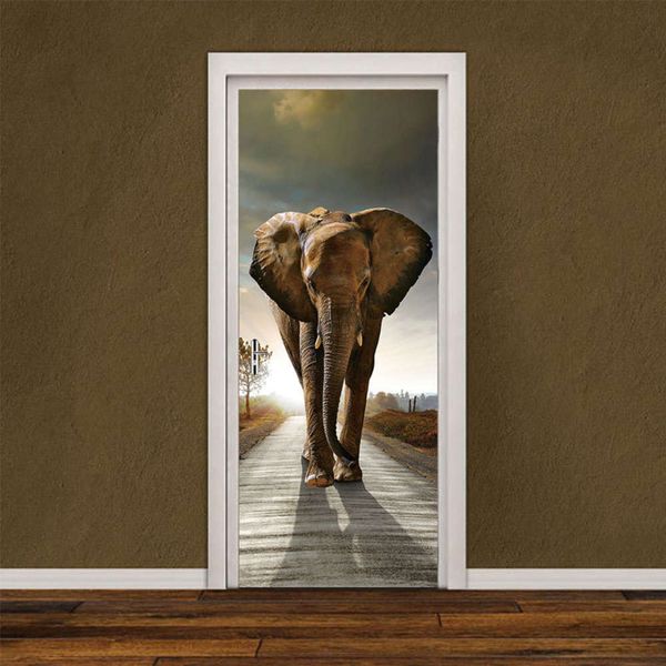 creative environmental protection 3d elephant door renovation self adhive pvc stickers for bedroom wall
creative environmental protection 3d elephant door renovation self adhive pvc stickers for bedroom wall