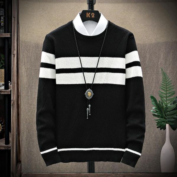 men's sweater 2020 new fashion brand sweater mens pullover striped slim fit jumpers knitred woolen autumn korean style casual, White;black
men's sweater 2020 new fashion brand sweater mens pullover striped slim fit jumpers knitred woolen autumn korean style casual, White;black