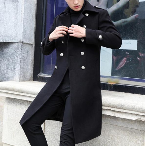 autumn winter woolen coat men thick trench coats long sleeves overcoat mens cashmere coat casaco masculino inverno erkek england, Black
autumn winter woolen coat men thick trench coats long sleeves overcoat mens cashmere coat casaco masculino inverno erkek england, Black