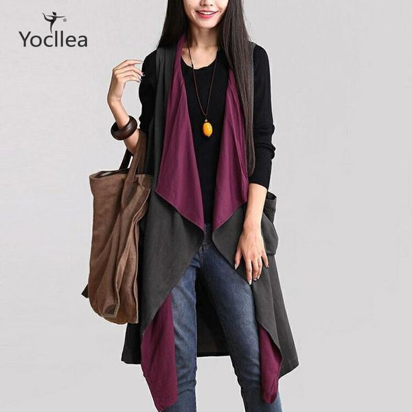 sleeveless vests female spring women reversible wear loose waistcoat casual vest overcoat plus size open stitch outerwear 201027, Black;white
sleeveless vests female spring women reversible wear loose waistcoat casual vest overcoat plus size open stitch outerwear 201027, Black;white