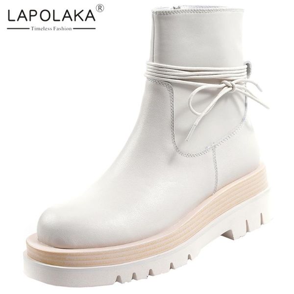lapolaka 2020 genuine cow leather ankle boots women shoes platform comfy zipper sweet bowtie concise shoes ladies, Black
lapolaka 2020 genuine cow leather ankle boots women shoes platform comfy zipper sweet bowtie concise shoes ladies, Black