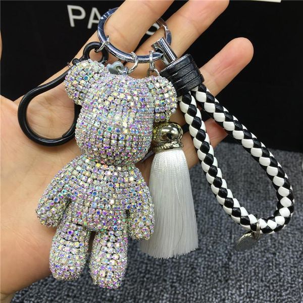 handmade diy cartoon rhinestone bear keychain crystal cute bear key chain keyring bag charm pendant llaveros accessorie, Silver
handmade diy cartoon rhinestone bear keychain crystal cute bear key chain keyring bag charm pendant llaveros accessorie, Silver