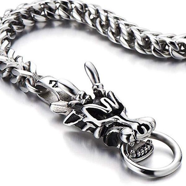 316l stainless steel faucet bracelet new style european and american trend men's animal don't fade titanium steel bracelet s154, Black
316l stainless steel faucet bracelet new style european and american trend men's animal don't fade titanium steel bracelet s154, Black