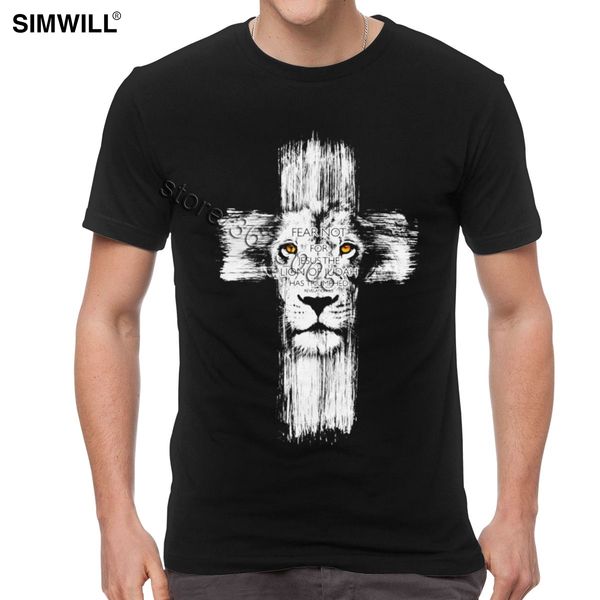 sport novelty lion of judah jesus t shirt men cool cross lion t-shirt men cotton summer tees short sleeved christian tshirt gift idea