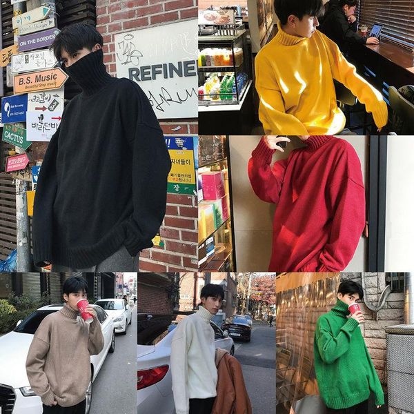 autumn winter men's thickened black turtleneck solid sweater fashion warm christmas bottom long sleeve knitted pullover clothes, White;black
autumn winter men's thickened black turtleneck solid sweater fashion warm christmas bottom long sleeve knitted pullover clothes, White;black