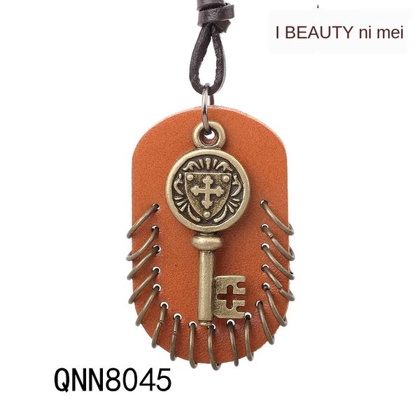 new jewelry bohemian style necklace gold key men's pendant handmade knotted genuine leather jewelry, Silver
new jewelry bohemian style necklace gold key men's pendant handmade knotted genuine leather jewelry, Silver