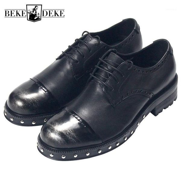 designer black real leather derby shoes men lace up rivet cowhide platform shoes luxury office party wedding dress zapatos 34-451
designer black real leather derby shoes men lace up rivet cowhide platform shoes luxury office party wedding dress zapatos 34-451