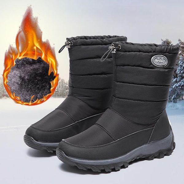 2020 winter snow boots women's shoes plus velvet thick cotton shoes warm mid-tube boots waterproof, Black
2020 winter snow boots women's shoes plus velvet thick cotton shoes warm mid-tube boots waterproof, Black