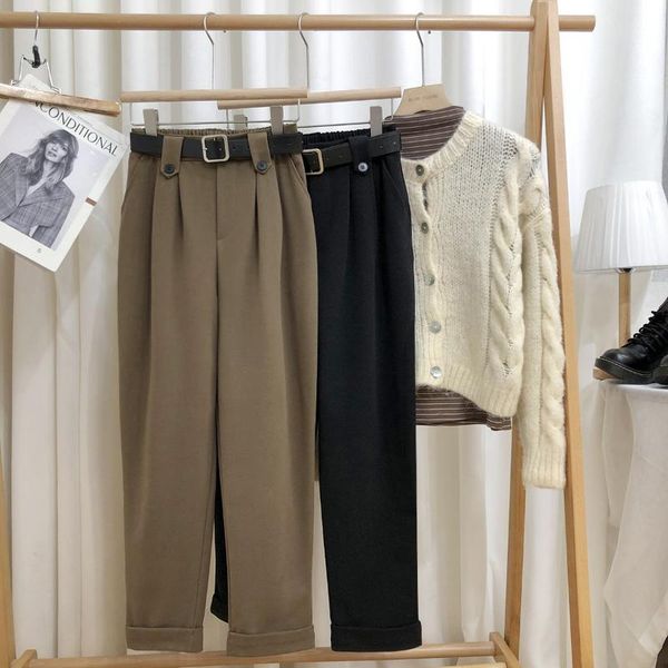 women's pants & capris whcw cgdsr casual suit pant 2021 autumn solid winter office high waist plus size korean trousers women loose wid, Black;white
women's pants & capris whcw cgdsr casual suit pant 2021 autumn solid winter office high waist plus size korean trousers women loose wid, Black;white