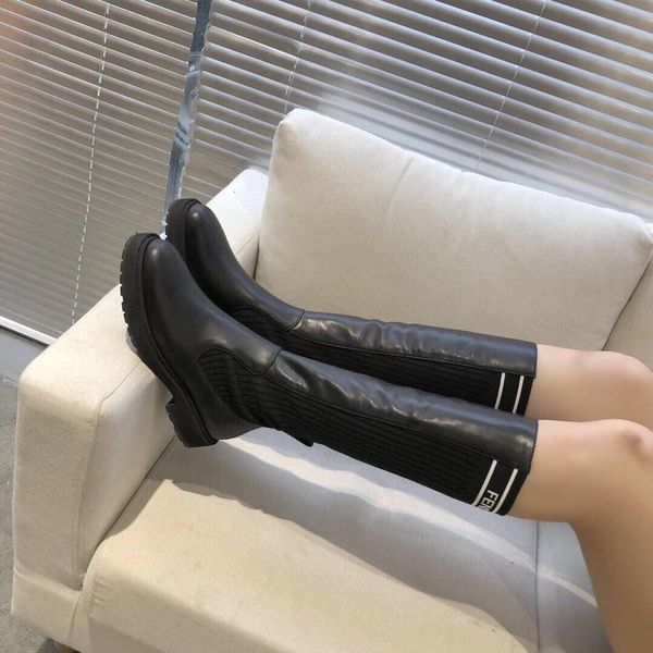2021 women winter fashion classic brand slim long boots ladies genuine leather warm soft socks thigh-high boots size 35-42, Black
2021 women winter fashion classic brand slim long boots ladies genuine leather warm soft socks thigh-high boots size 35-42, Black