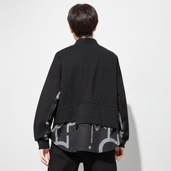black patchwork print sweatshirt women fake two piece pullover long sleeve loose casual fashion clothes new autumn winter 201203
black patchwork print sweatshirt women fake two piece pullover long sleeve loose casual fashion clothes new autumn winter 201203