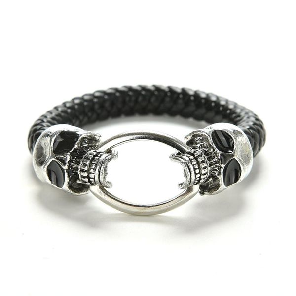 1pc fashion men cool bangle jewelry punk skull head bracelet braided leather bracelets wristband gift wmtlus bdesybag, Bronze;silver
1pc fashion men cool bangle jewelry punk skull head bracelet braided leather bracelets wristband gift wmtlus bdesybag, Bronze;silver