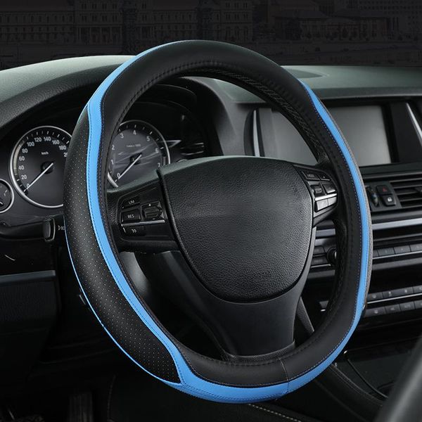 design sport car steering wheel cover two-tone auto steering-wheels case interior accessories black blue red gray for men
design sport car steering wheel cover two-tone auto steering-wheels case interior accessories black blue red gray for men