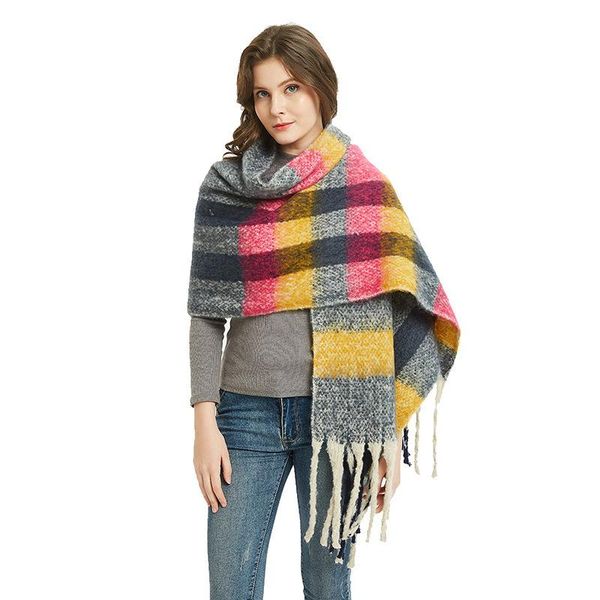 coarse tassel thick circle shama plait plaid scarf autumn and winter thickened double color plaid scarf women's shawl, Blue;gray
coarse tassel thick circle shama plait plaid scarf autumn and winter thickened double color plaid scarf women's shawl, Blue;gray