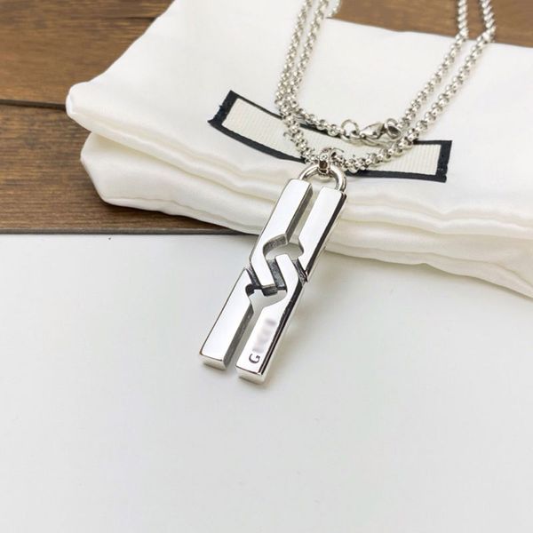 famous brand double g ladies pendant necklace designer new h-shaped yakin couple necklace luxury jewelry pendant necklace and original box, Silver
famous brand double g ladies pendant necklace designer new h-shaped yakin couple necklace luxury jewelry pendant necklace and original box, Silver