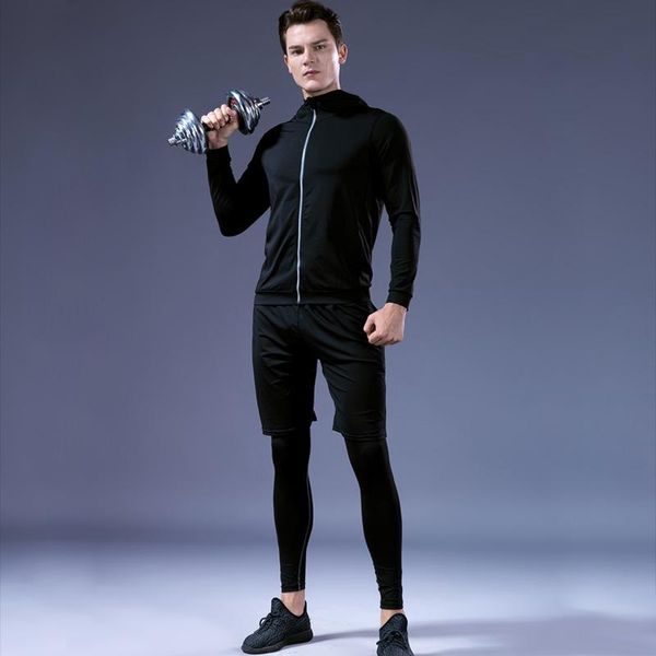 running sets 6pcs men's sports suit clothes gym basketball training tracksuit fitness jogging sportswear exercise workout tights, Black;blue
running sets 6pcs men's sports suit clothes gym basketball training tracksuit fitness jogging sportswear exercise workout tights, Black;blue