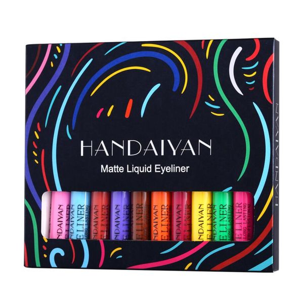 handaiyan waterproof matte colorful eyeliner pencil 12 colors/kit long lasting makeup liquid eye liner green eyes cosmetics pen
handaiyan waterproof matte colorful eyeliner pencil 12 colors/kit long lasting makeup liquid eye liner green eyes cosmetics pen