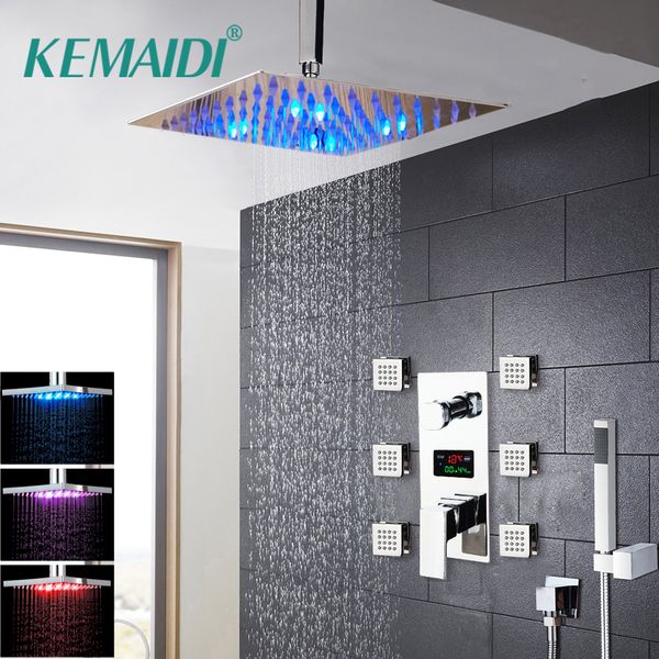 kemaidi digital display shower sets body massage system jets shower column faucet bath shower faucet chrome finish temperature 1011
kemaidi digital display shower sets body massage system jets shower column faucet bath shower faucet chrome finish temperature 1011