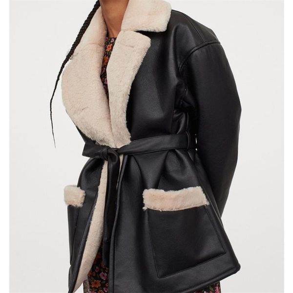 zxqj women fashion thick warm winter belted grained faux leather jacket coat vintage long sleeve female outerwear chic, Black
zxqj women fashion thick warm winter belted grained faux leather jacket coat vintage long sleeve female outerwear chic, Black