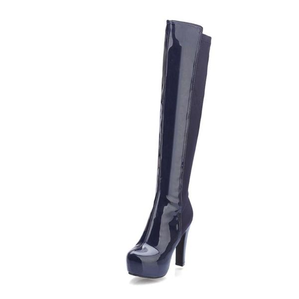 ribetrini new brand girl solid high heels party platform shoes round toe mid calf women boots stylish quality boots, Black
ribetrini new brand girl solid high heels party platform shoes round toe mid calf women boots stylish quality boots, Black