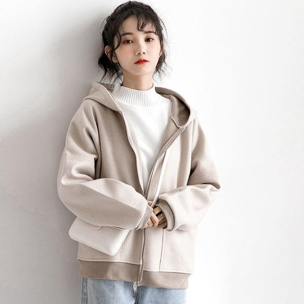 women's hoodies & sweatshirts women's autumn woolen coat 2021 korean long sleeve solid jackets winter hooded fashion loose lazy fe, Black
women's hoodies & sweatshirts women's autumn woolen coat 2021 korean long sleeve solid jackets winter hooded fashion loose lazy fe, Black