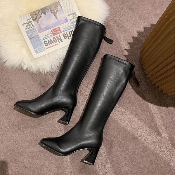 2020 ins fashion women 7cm black block high heels long boots new winter warm knee high boots soft leather thigh shoes
2020 ins fashion women 7cm black block high heels long boots new winter warm knee high boots soft leather thigh shoes